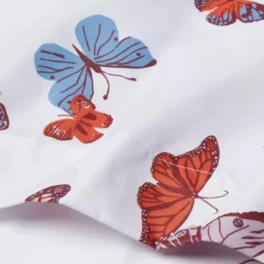 Room Essentials Pillowcases NEW Butterflies/Solid Blue NWT 2 cases NEW